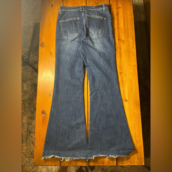 Risen Women's Dark Blue High-Rise Flare Jeans - Picture 4 of 4